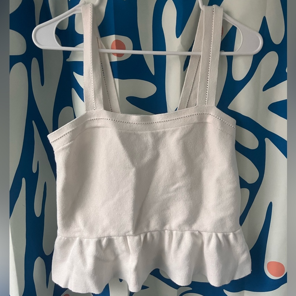 Banana republic flare tank white small